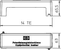 OBO 1801 AH Kryt, pro příp. potenc. vyrovnání, 72x45mm, šedá Polystyrol, PS