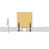 Hliníkový profil pro sádrokarton AU 55x15mm včetně mléčného difuzoru 3m