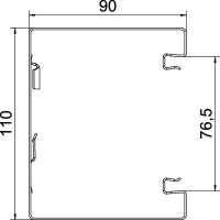 OBO GS-S90110RW Kanál pro přístroje Rapid 80 90x110x2000 čistě bílá Ocel