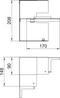 OBO GS-AI90210RW Vnitřní roh, pro kanál Rapid 80, 90x210mm, čistě bílá Ocel