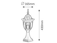 Milano E27 1x 60W IP43 černá RABALUX 8343