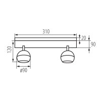 Stropní svítidlo GALOBA EL-2I W KANLUX 33674