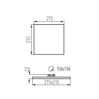 Svítidlo LED AREL LED DL 25W-WW KANLUX 29599