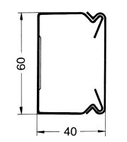 OBO BES 4060 rws Kanál BES pro ukládání vedení 40x60x2000 čistě bílá Ocel St