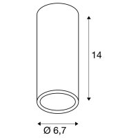 ENOLA_B CL-1, stropní svítidlo, QPAR51, kulaté, bílé, max. 35 W    SLV 151811