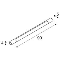 TRUKKO 90 nástěnné svítidlo LED 3000K chrom/bílé V 90 cm vč. ovladače LED