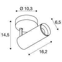 NUMINOS SPOT DALI S vnitřní LED přisazené stropní svítidlo bílá/černá 2700K 60°