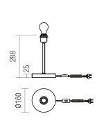 Stolní lampa PICCADILLY STRUCTURA VE E27 1X42W BR REDO 01-1152 BR