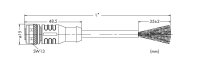 Kabel PROFIBUS Zásuvka M12B  přímá 5pól. Fialová WAGO 756-1101/060-020