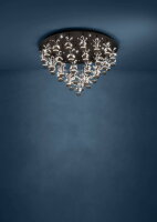 Stropní svítidlo PIANOPOLI 2 LED černá/kříšťál 43X1,8W IP20 EGLO 390276