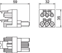 OBO VB-2 GST18i3p Rozbočovací blok 3 pólový