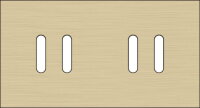 2násobný čelní panel, vodorovný, NIKO Rocker alu GOLD BRUSHED 227-56802