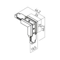 XNEO SURF. INTERNAL ANGLE CONNECTOR 24V
