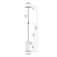 XDUNE FLOOR LAMP TOUCH DIM. 45W (6W/39W)