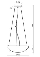 Závěsné svítidlo TITAN L2 24W IP40 4K ON/OFF PMMA bílá OSMONT TIT66803
