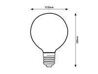 Světelný zdroj Filament LED, E27 G95, 4W, 350lm, 2200K RABALUX 79152