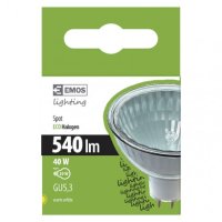 Halogenová žárovka ECO MR16 DIM 40W GU5,3 WW stmívatelná ZE1303 Emos teplá bílá