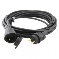 Venkovní prodlužovací kabel 15 m 1 zásuvka černý guma 230 V 1,5mm2 EMOS PM0502