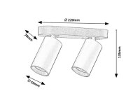 YORLI černá GU10 2x MAX 7W IP20