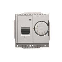 Univerzální otočný termostat, se senzorem, stříbrná KONTAKT SIMON BMRT10ZS.02/43