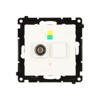 Zásuvka ekvipotenciální, 1 násobná (přístroj s krytem) bílá matná   TGEK1.01/111