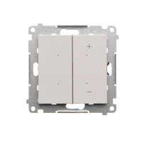 Stmívač pro stmívatelné LED, tlačítkový (přístroj s krytem) světle šedá matná