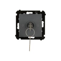 Spínač žaluziový na klíč, 3 polohový, řazení 1-0-2, 5 A / 250 V~ grafitová matná