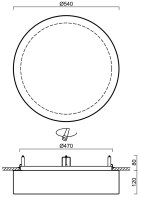 Polovestavné svítidlo ERIS V4 54W IP44 4K NZ3h SKLO OPAL bílá OSMONT ERI67983