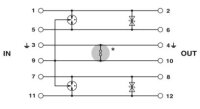 Zásuvný svodič pro přepěťovou ochranu PT 2X2-FF-ST PHOENIX CONTACT 2800755