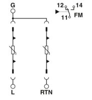 Svodič přepětí typu 2 VAL-US 60/2+0/1U/FM PHOENIX CONTACT 2907043