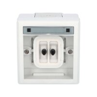 ATLAS 2K IP55 Tlačítko symbol 'klíč' č.1/0, šedé FAMATEL 19098-07