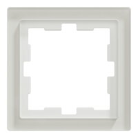 Rámeček Merten D-Life sklo jednonásobný, Crystal white, Sklo MEG4010-6520