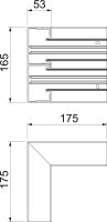 OBO GK-IS53165RW Vnitřní roh Rapid 45-2 175x175x165 čistě bílá