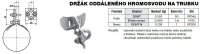 Držák oddáleného hromosvodu na trubku DOHT (FeZn) TREMIS VP045