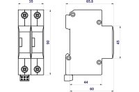 Svodič rázového přepětí HSA-275/2+0 S SPD typ 2+3 HAKEL 24522