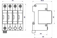 Svodič rázového přepětí HSA-320/3+1 M S SPD typ 2+3 HAKEL 27528
