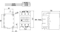 Motorový stykač CEM105.11-24V DC, 3p, 3xNO+1xNO+NC,140A/105A ETI 004652230