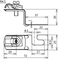 Podpěra vedení DEHNQUICK nerez pro prům. 6-10mm pro vlnité materiály Profil 5/8