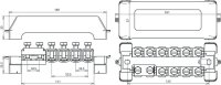 Ekvipotenciální přípojnice K 12 10x 2,5-95mm2/prům. 10mm, 1x pásek 30x4mm