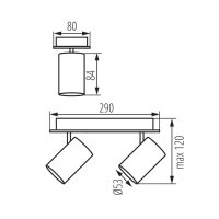 Přisazené svítidlo EVALO EL-2I W-SR KANLUX 35692