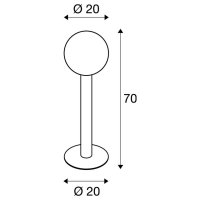 GLOO PURE 70 Pole, venkovní stojací svítidlo, E27, antracit, IP44    SLV 1002001