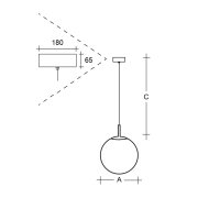 Závěsné svítidlo Polaris ZKS.P 400mm 69W 3000K černá LUCIS ZKS.P7.400.61M DALI2