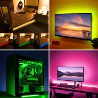 LED RGB pásek pro TV, 2x 50cm, USB, vypínač, dálkový ovladač SOLIGHT WM504