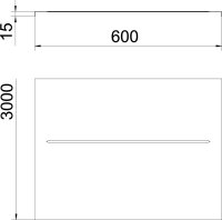 DGRR 600 FS Víko pro mřížový žlab, 600x3000, Ocel, St OBO 6001854