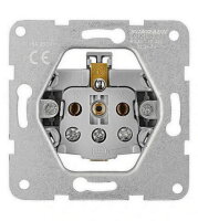 Zásuvka ČSN bezpečnostní clonka, šroubové svorky, stříbrná SCHRACK EV121352--