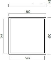 XCASE LED PANEL 40W 220-240V AC 3000K CR