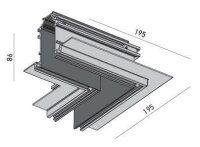 XTRIM M RECESSED CONNECTOR 90grd SAME PL