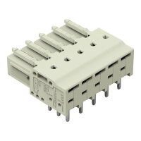 Pružinová svorkovnice THT, Úhlové provedení, Rozteč 7,62 mm, Světle šedá