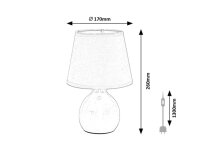 Stolní lampa INGRID zelená E14 1x MAX 40W IP20 RABALUX 74077