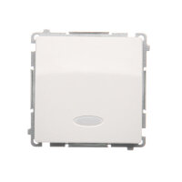 Spínač jednopólový, s orientačním LED podsvětlením, řazení 1S, 10AX, 250V~ bílá